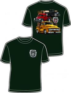 Ford 3 Trucks T-Shirt Green LARGE