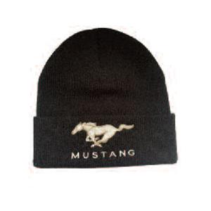Ford Mustang Pony Beanie Black - Click Image to Close