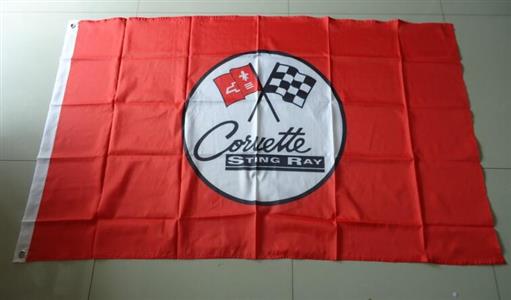 Corvette Stingray Flag Red 150x90cm