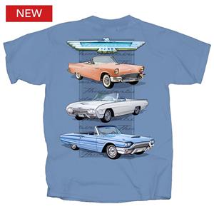 Ford Thunderbird 500 3 Badge T-Shirt Blue 2X-LARGE