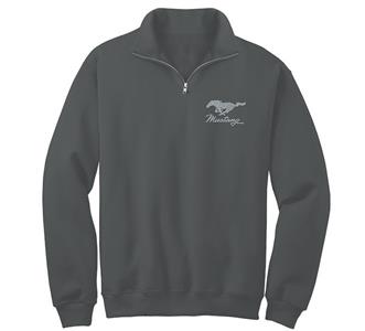 Ford Mustang Embroidered Fleece Sweat Charcoal SMALL