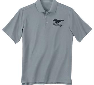 Ford Mustang Embroidered Polo Shirt Grey X-LARGE