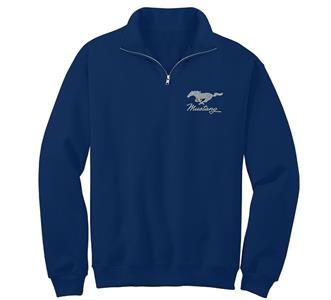Ford Mustang Embroidered Fleece Sweat Navy Blue MEDIUM