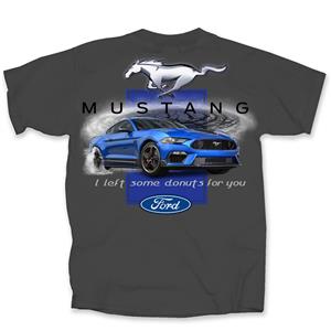 Ford Mustang Donuts T-Shirt Grey MEDIUM