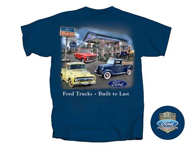 Ford Trucks - Built To Last T-Shirt Midnight Blue 3X-LARGE DISCONTINUED