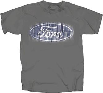 Ford Distressed Logo T-Shirt Grey MEDIUM DAMAGED