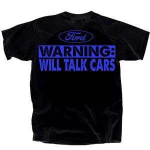 Ford Will Talk Cars T-Shirt Black 2X-LARGE