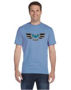 Pontiac Firebird 1970s Logo T-Shirt Sky Blue X-LARGE