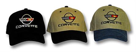 Corvette C4 Cap Khaki & Black - Click Image to Close