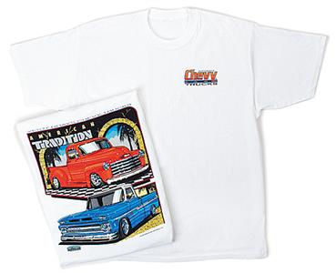 Yesterday's Chevy Truck - American Tradition T-Shirt White LARGE