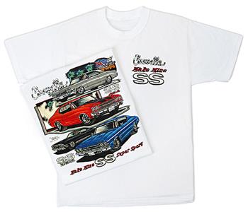 Chevrolet Chevelle Make Mine SS T-Shirt White LARGE - Click Image to Close