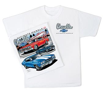Chevrolet Chevelle Ultimate Muscle T-Shirt White LARGE - Click Image to Close