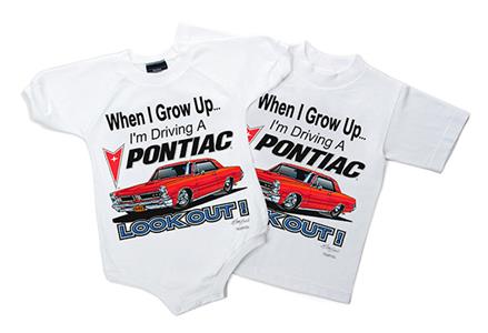 Growing Up Pontiac GTO Kids T-Shirt White YOUTH MEDIUM 10-12