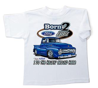 Born To Cruz Ford Truck T-Shirt White YOUTH LARGE 14-16