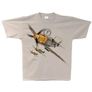 Messerschmitt Bf-109 Vintage T-Shirt Sand MEDIUM