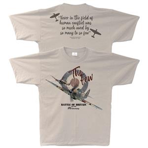 Battle Of Britain The Few 80th Anniversary T-Shirt Sand LARGE