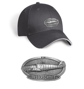 Messerschmitt Bf-109 Pewter Badge Cap Grey