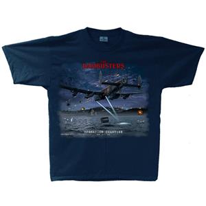 Dambusters Lancaster T-Shirt Navy Blue 2X-LARGE