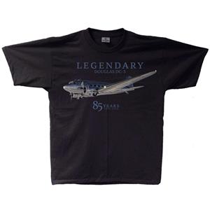 Legendary Douglas DC-3 Anniversary T-Shirt Black MEDIUM