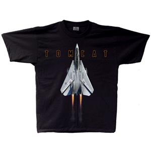F-14 Tomcat Pure Vertical T-Shirt Black 3X-LARGE