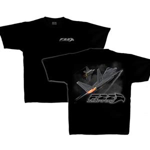 F-22 Raptor T-Shirt Black LARGE