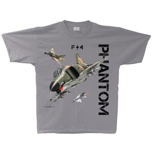 F-4 Phantom II Vintage T-Shirt Silver Grey LARGE