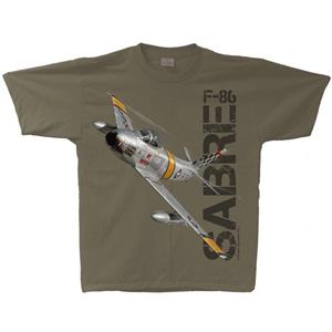F-86 Sabre T-Shirt Military Green LARGE
