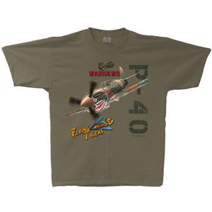 P-40 Warhawk T-Shirt Green LARGE