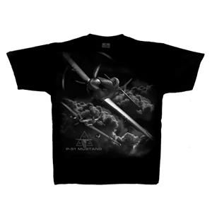 P-51 Mustang 25th Anniversary T-Shirt Black LARGE