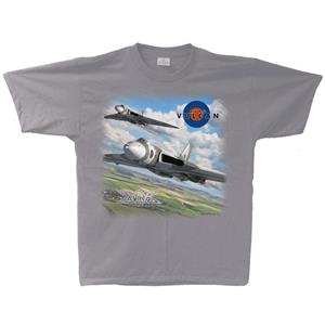Avro Vulcan Vintage T-Shirt Silver 2X-LARGE