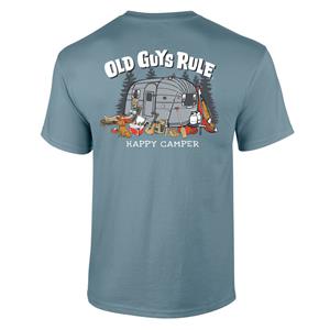 Old Guys Rule - Happy Camper T-Shirt Blue LARGE