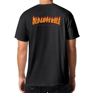 Old Guys Rule - Red Hot Classic Vintage T-Shirt Black 2X-LARGE