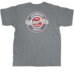 Old Guys Rule - Automotive Service T-Shirt Grey Large