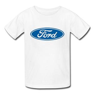 Ford Logo (Medium) T-Shirt White YOUTH SMALL