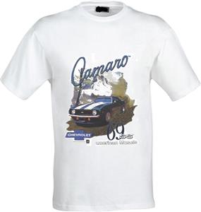 Camaro 69 SS American Muscle T-Shirt White LARGE