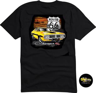 Dodge Charger R/T Route 66 T-Shirt Black LARGE