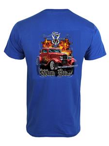 Ford V8 Wild Ride T-Shirt Blue 2X-LARGE
