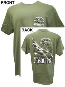 De Havilland DH.98 Mosquito British Legend Action T-Shirt Olive Green MEDIUM