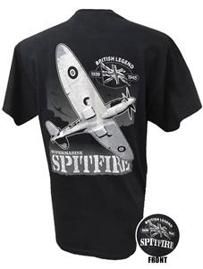Spitfire British Legend Action T-Shirt Black MEDIUM