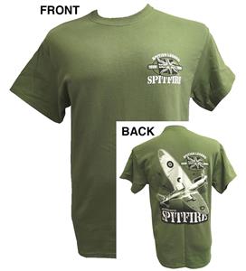 Spitfire British Legend Action T-Shirt Olive Green MEDIUM