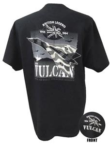 Avro Vulcan British Legend Action T-Shirt Black X-LARGE